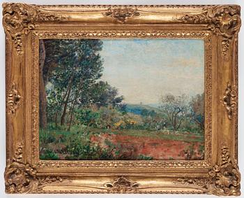 Alfred Wahlberg, Spring landscape from France.