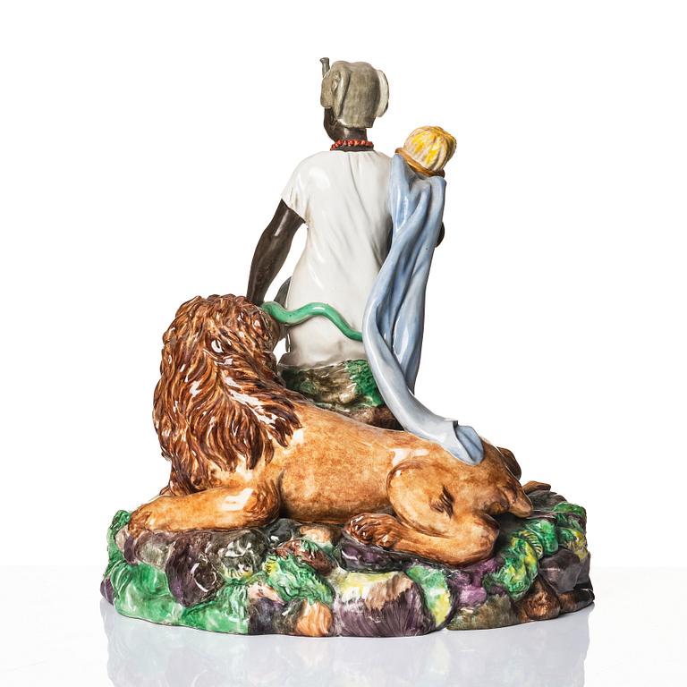 A Royal Copenhagen allegorical figure of Africa, Denmark, late 19th Century.