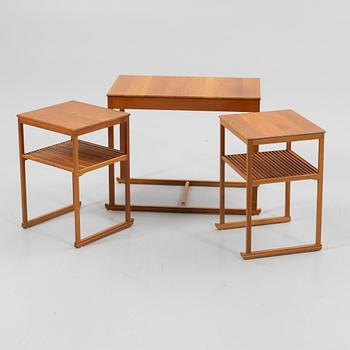 Carl Malmsten, set table 3 pieces, "The Sledge", late 20th century.