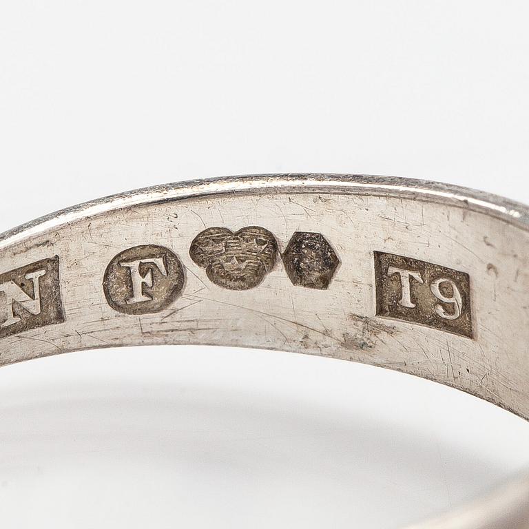 Smyckesset, 4 delar, silver, syntetisk stenar, Pege (Karl-Erik Palmberg), Alton, Sverige.