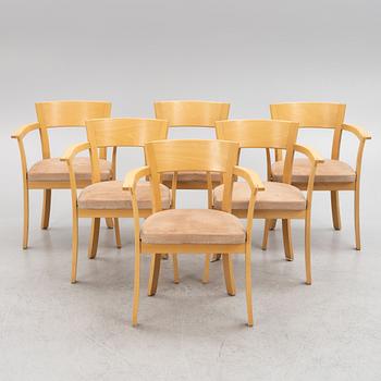 Åke Axelsson, a set of six model 'S-233' chairs, Gärsnäs, 1980's.