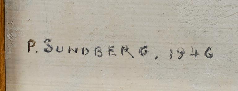 PER AUGUST SUNDBERG, olja på pannå, signerad och daterad 1946.