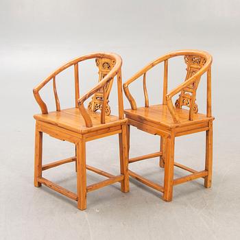 A pair of Chinese chairs around 1900.