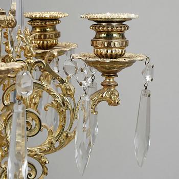 KANDELABRAR ETT PAR, Nyrenässans, 1800-talets slut.