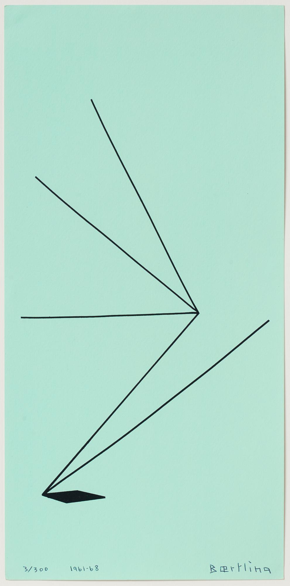 Olle Baertling, silkscreen in colours, 1961-68, signed 3/300.
