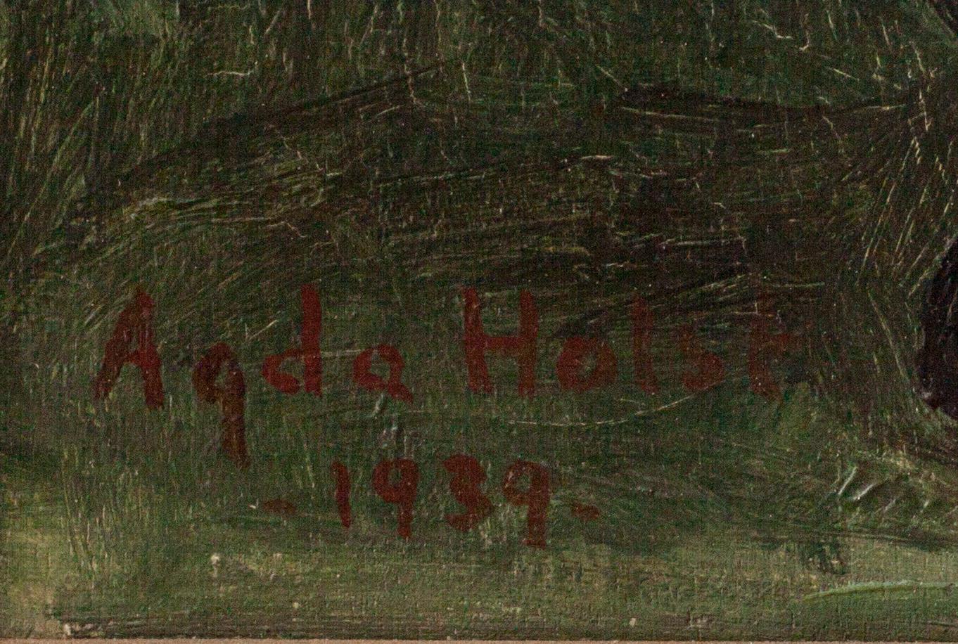 AGDA HOLST, olja på pannå, signerad och daterad 1939.