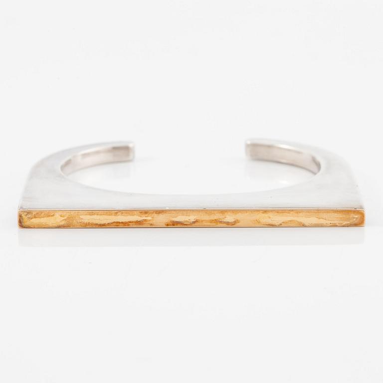Sigurd Persson, arm ring, silver with gilding, Stockholm 1997.