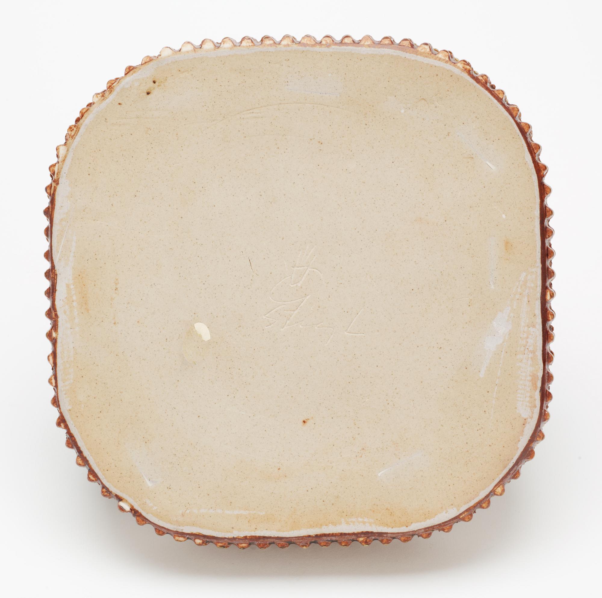 A Stig Lindberg stoneware vase, Gustavsberg studio 1970.