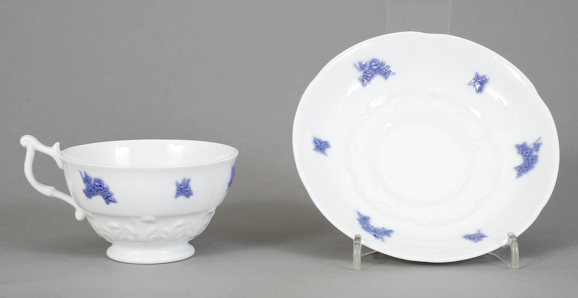 TESERVIS, 15 delar, porslin, "Blå blom" Old Gustavsberg, 1800-tals slut.