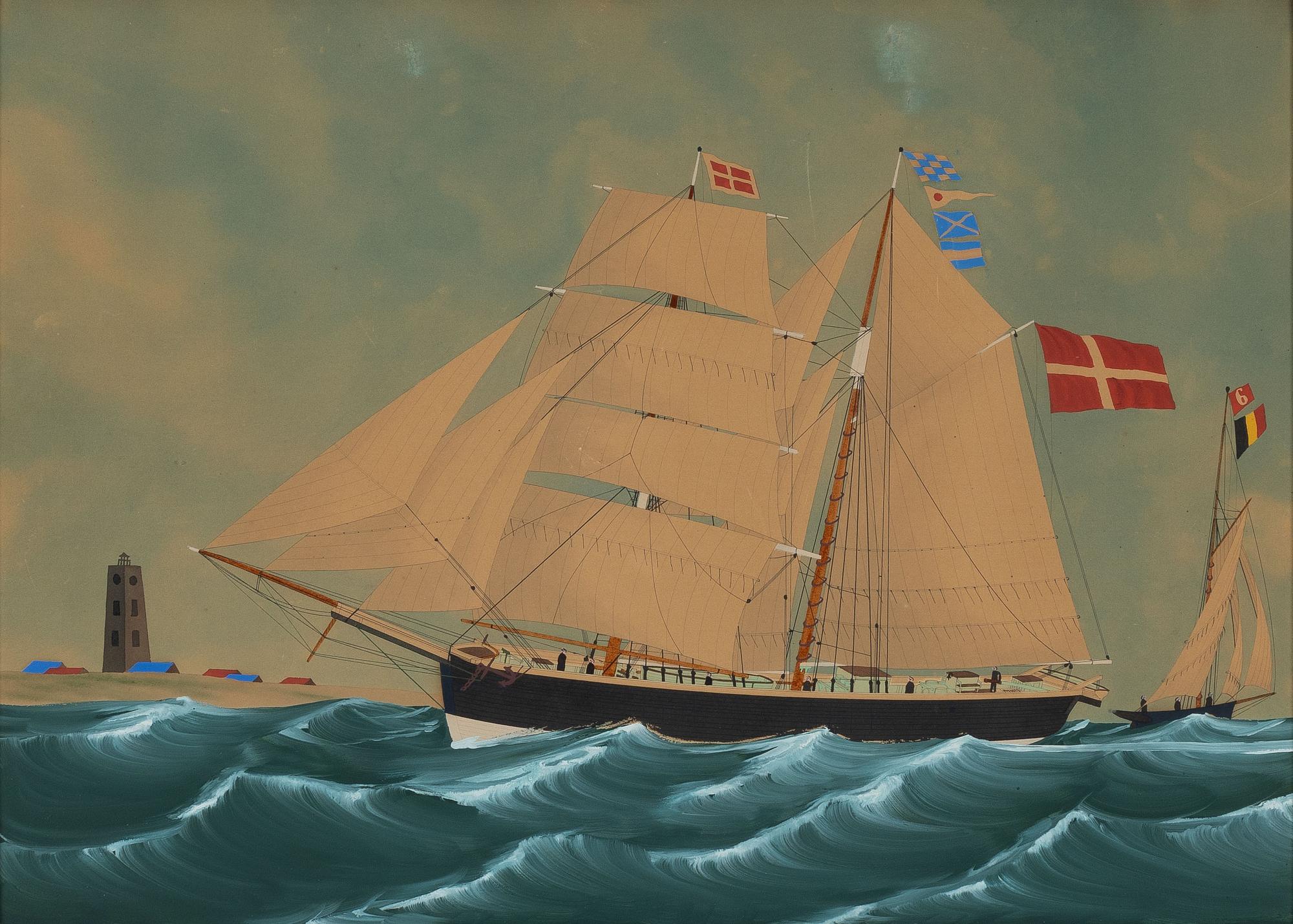 Astridus De Clerck, Råsegelskonaren "Ceres" of Assens (Capt O, petersen).