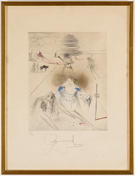 SALVADOR DALÍ, drypoint etching, signed and numbered 112/145.