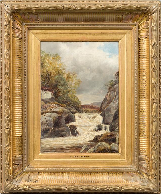UNKNOWN ARTIST, oil on canvas, signed L.C Docharty, end of the 19th century.