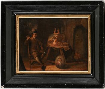 OKÄND KONSTNÄR, olja på pannå, ej signerad, 1600-/1700-tal.