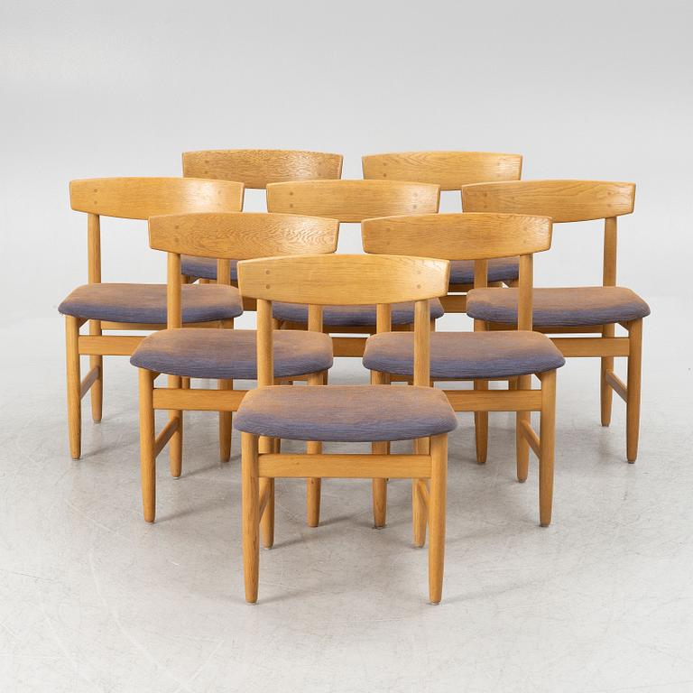 Børge Mogensen, eight "Öresund" chairs, Karl Andersson & Söner, Sweden, second half of the 20th century.
