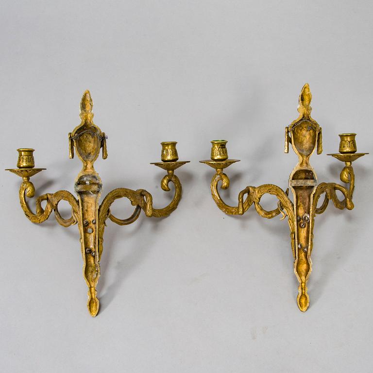 A pair of early 20th century wall candelabra.