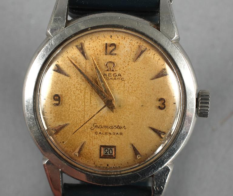 HERRARMBANDSUR, Omega Seamaster Automatic Calendar, 1950-tal.