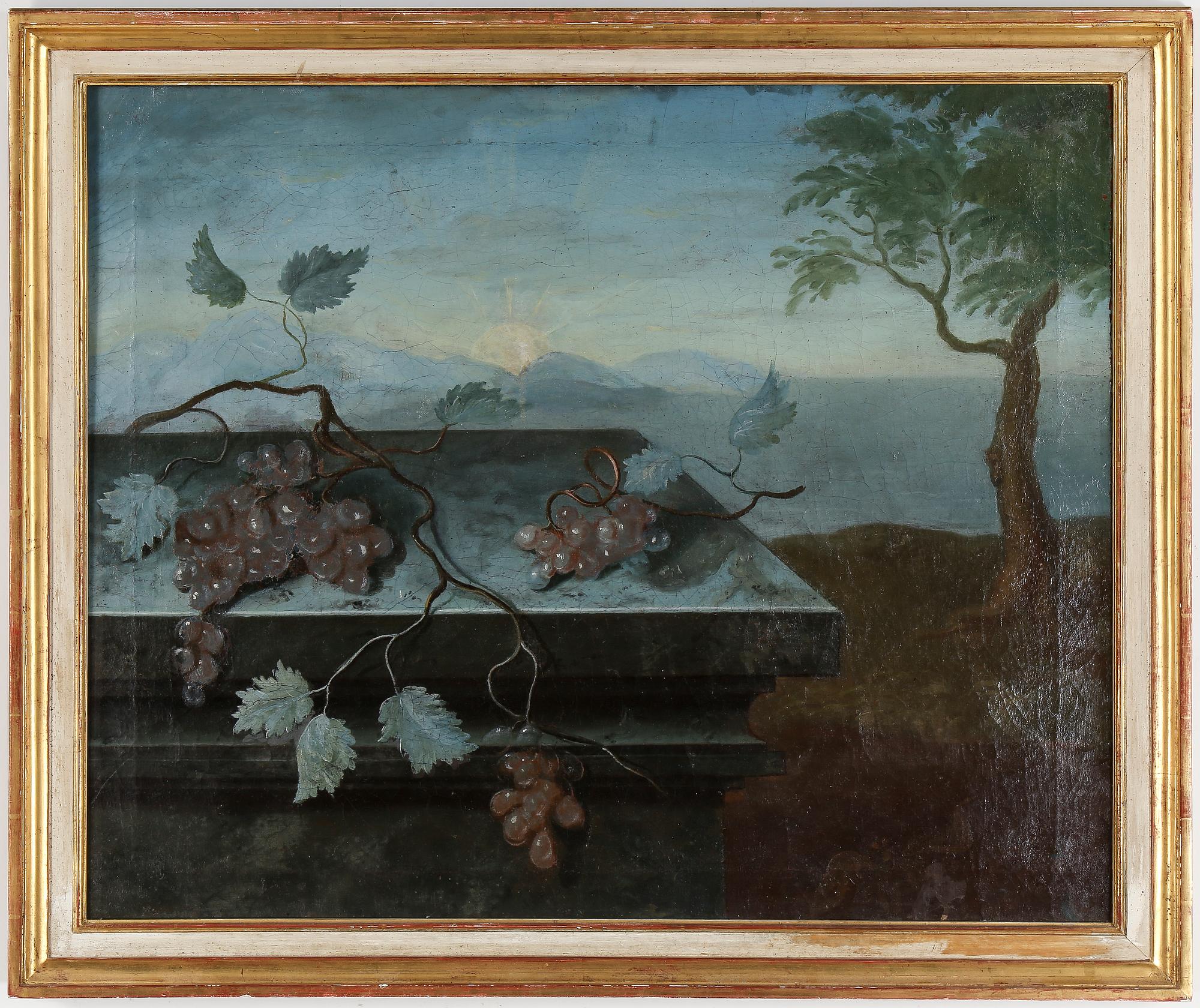 OKÄND KONSTNÄR, olja på duk. 1800-tal.