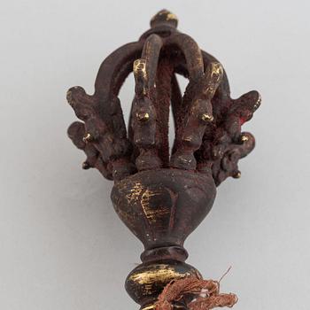 A Tibetan bronze vajra, 20th Century.