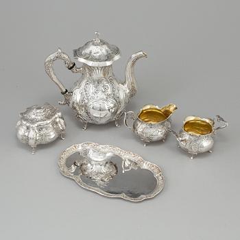 A five piece silver coffee service, GEWE, Malmö 1977-81.