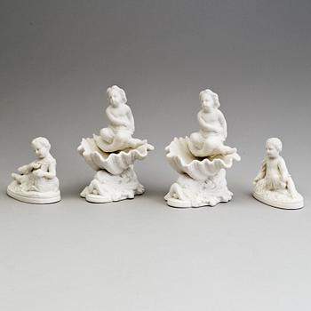 A PAIR OF PARIAN BOWLS AND PAPER WEIGHTS, Gustafsberg, ca 1900.