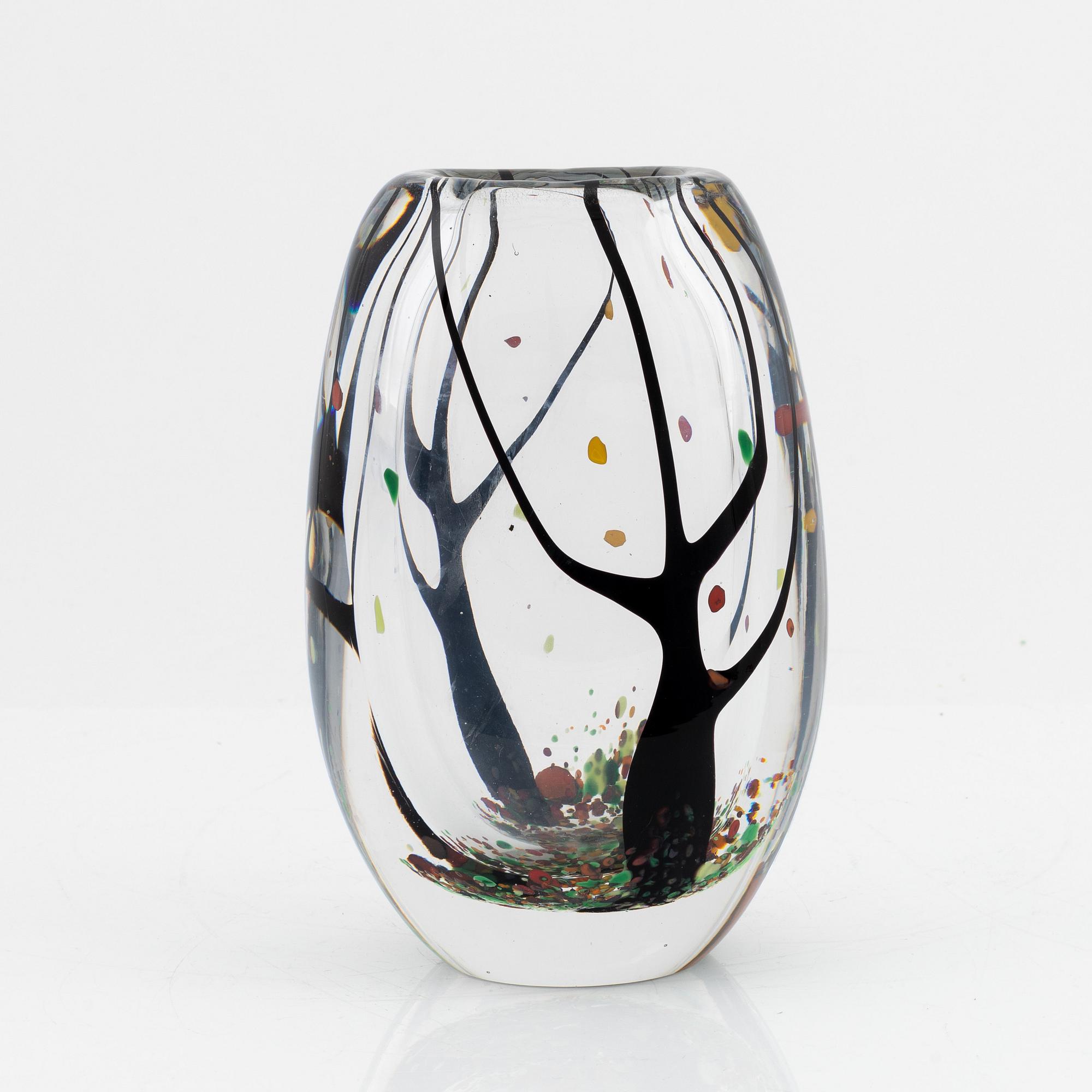Vicke Lindstrand, vas, glas, "Höst", Kosta glasbruk, 1950-60-tal.