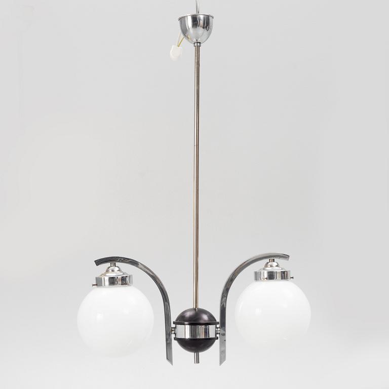 An Art Deco ceiling light, 1930s.