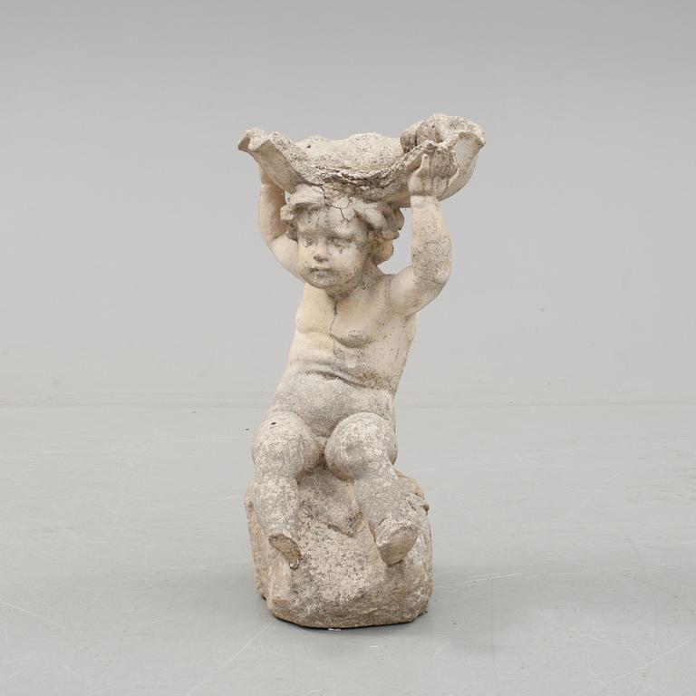 TRÄDGÅRDSSKULPTUR, gjuten betong, 1800-tals andra del.