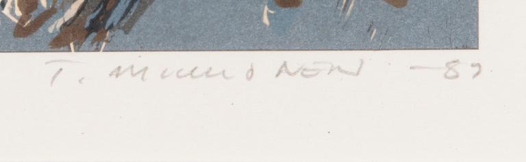 TAPANI MIKKONEN, lithograph, signed and dated -89, numbered tpl'a 35/75.