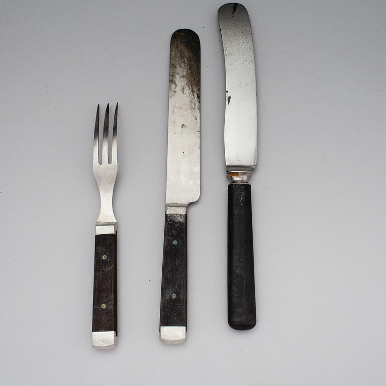 BESTICK, 14+2 delar, Jernbolaget Eskilstuna. Tidigt 1900-tal.