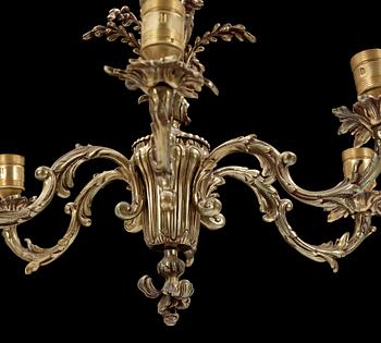 TAKAMPEL, mässing, rokokostil, 1800/1900-tal. Höjd ca 70 cm.
