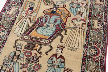 An antique Kerman Raver rug, ca 225 x 141 cm.