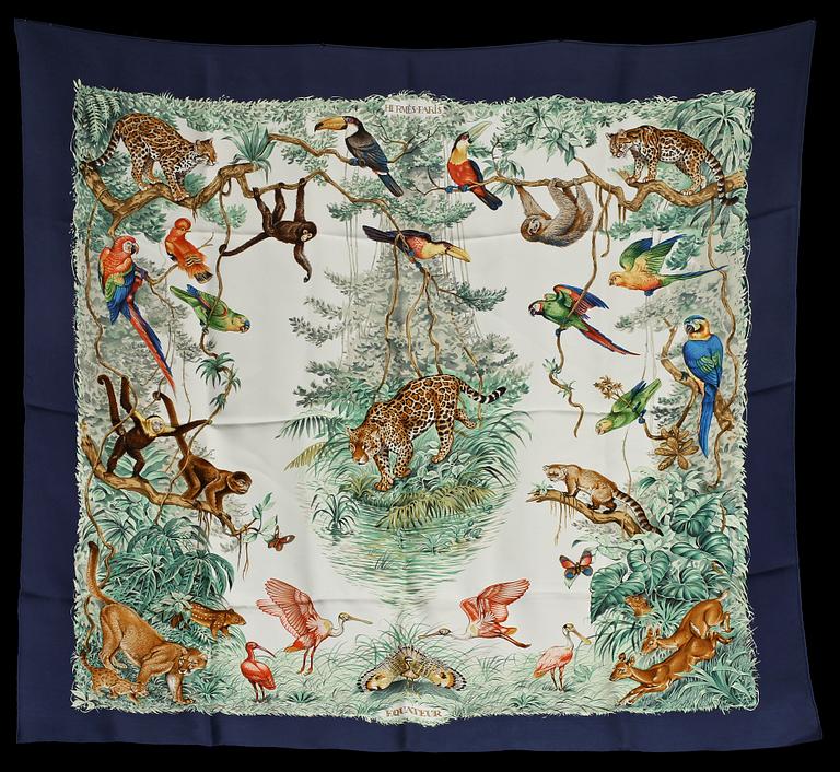 SCARF, siden, "Equateur", design Robert Dallet, Hermes.