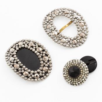 Two shoe buckles, probably 19th century.