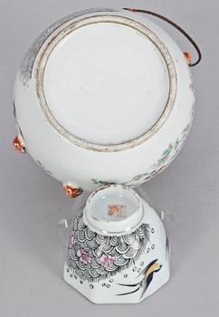 LOCKSKÅL SAMT TEMUGG, porslin, 1700-1900-tal, Kina.