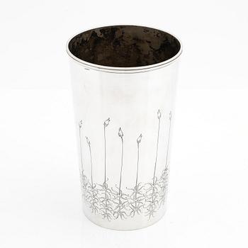 W.A. Bolin, a silver vase / beaker, Stockholm 1955.