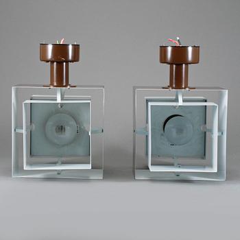 VÄGGLAMPOR, ett par, Hans Agne Jakobsson, Markaryd, Sverige, 1900-talets andra hälft.