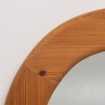 A Swedish 1970/80s pine Glasmäster mirror.