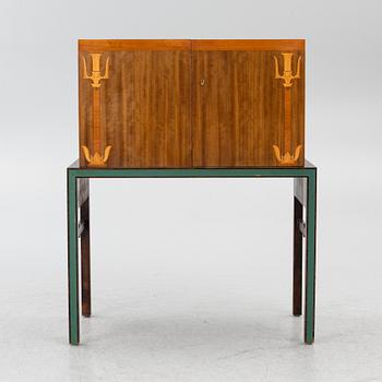 A drinks cabinet with two nesting tables, Sweden, 1930s/40s.