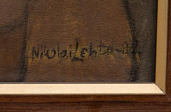 NIKOLAI LEHTO, öljy levylle, signeerattu ja päivätty -82.