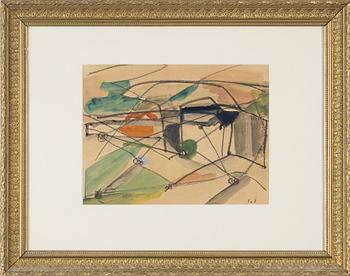 Eugène de Kermadec, watercolour on paper, signed.