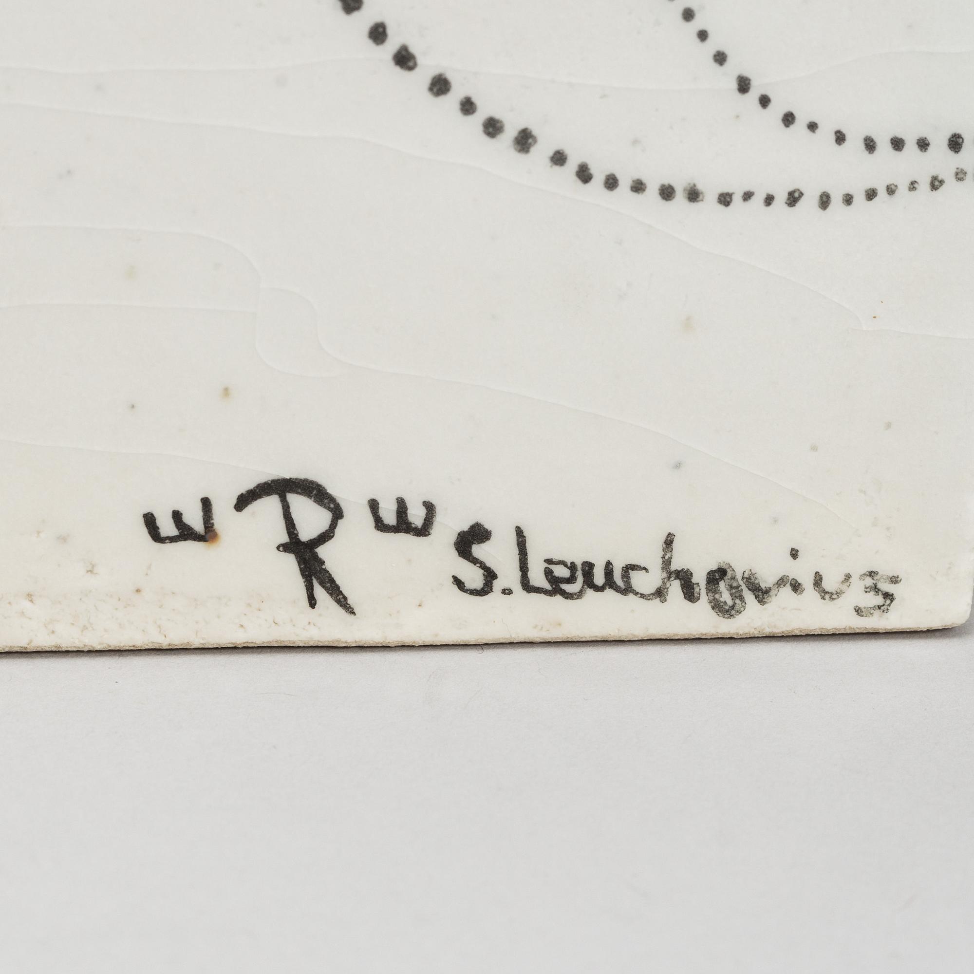 SYLVIA LEUCHOVIUS, skulptur, fjäril, Rörstrand.