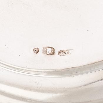 Bricka, silver, S:t Petersburg, ca 1900, polska kontrollstämplar efter 1920.