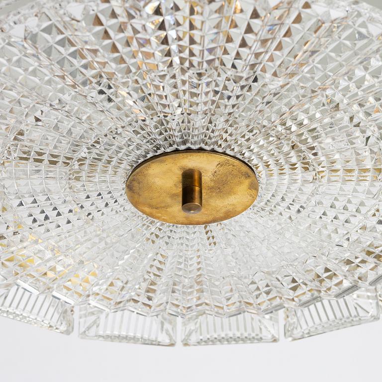 Carl Fagerlund, ceiling lamp, Orrefors, second half of the 20th century.