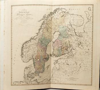 ATLAS OCH TVÅ SKRIFTER, S.G.Hermelin "Geograpiske Chartor öfver Sverige", Stockholm 1797.
