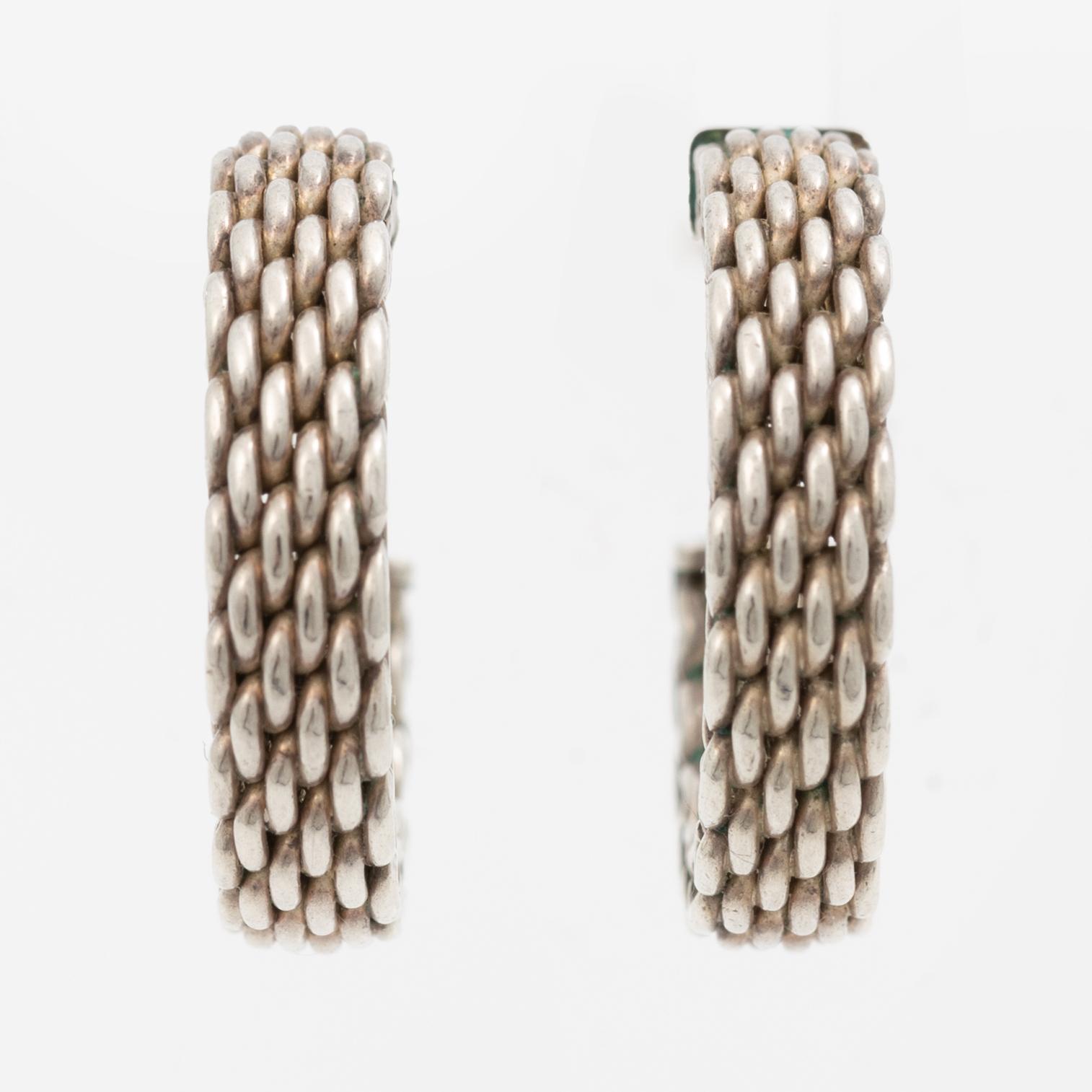 Tiffany & Co, hoop earrings, silver.