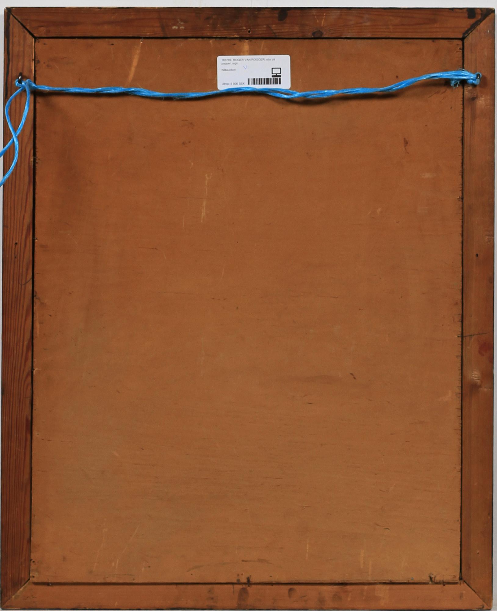 ROGER VAN ROGGER, olja på papper, sign.