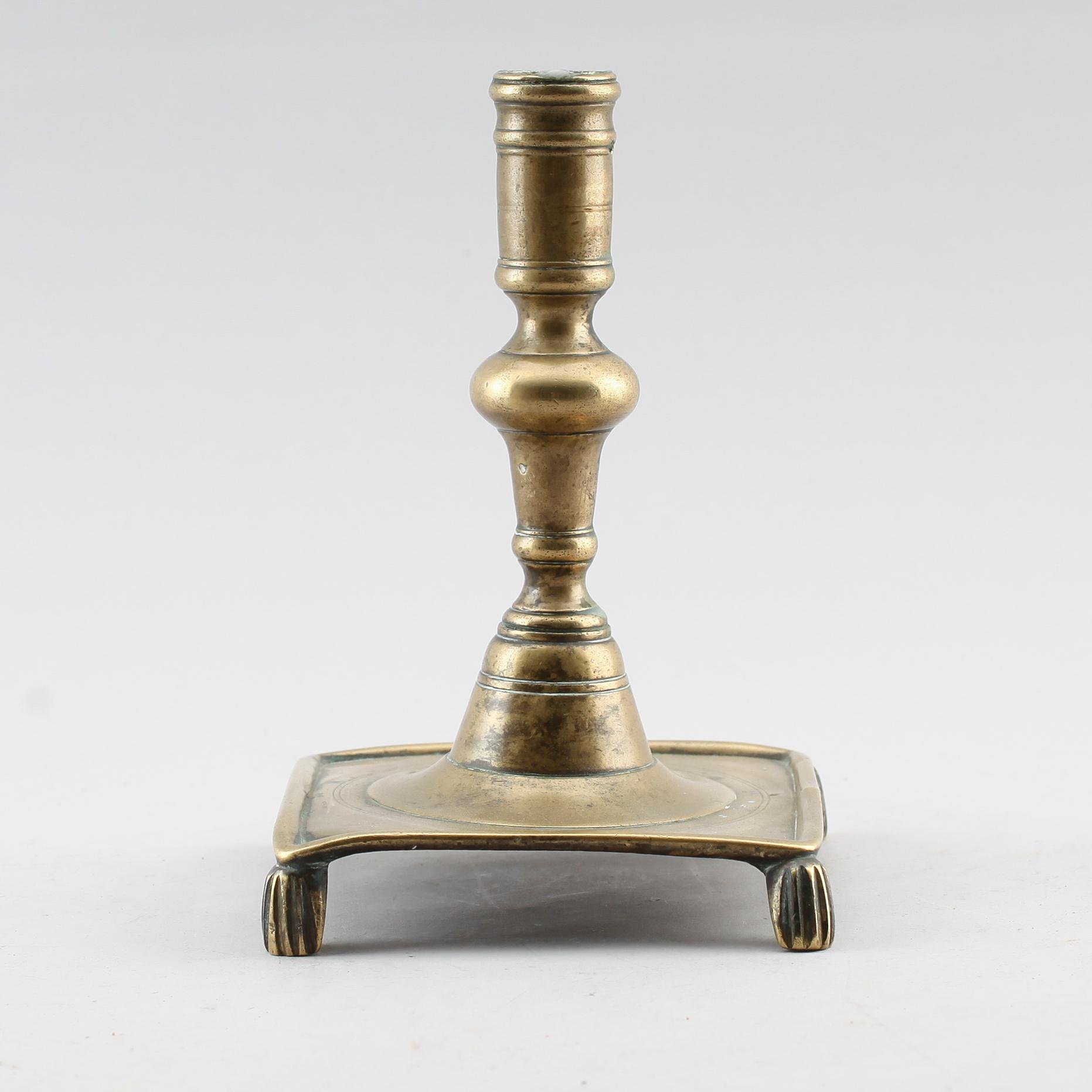 LJUSSTAKE, mässing, 1600-tal.
