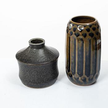Carl-Harry Stålhane, Two stoneware vases, Rörstrand.