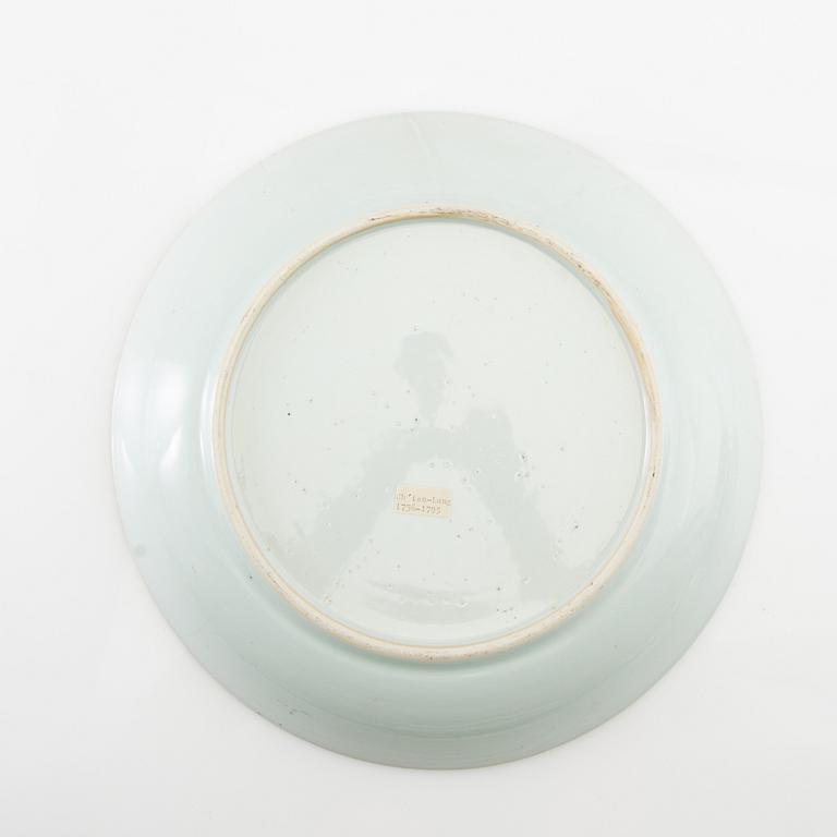 Bowl plate China Qianlong (1736-95) porcelain.