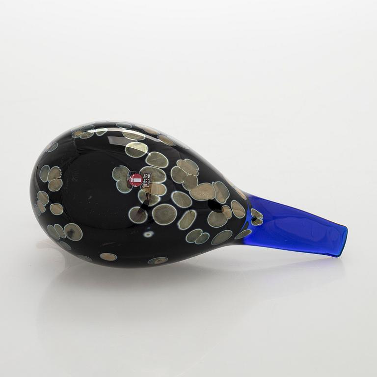 Oiva Toikka, An annual glas bird, "Wildwood cuckoo" and egg, signed O. Toikka Nuutajärvi 2003.